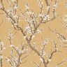 Spring Blossom Collection Sakura Tree Yellow Matte Finish Non-Pasted Non-Woven Paper Wallpaper Roll