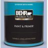 BEHR PREMIUM PLUS 1 qt. #MQ5-45 Movie Magic Satin Enamel Exterior Paint & Primer