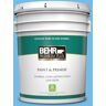 BEHR PREMIUM PLUS 5 gal. #550B-4 Costa Rica Blue Semi-Gloss Enamel Low Odor Interior Paint & Primer