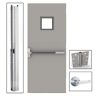 LIF Industries, Inc 36 in. x 84 in. Gray Flush Exit with 10x10 VL Right-Hand Fireproof Steel Commercial Door with Knockdown Frame