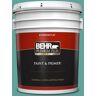 BEHR PREMIUM PLUS 5 gal. #M450-5 Aqua Rapids Flat Exterior Paint & Primer