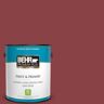 BEHR PREMIUM PLUS 1 gal. #BIC-34 Winning Red Satin Enamel Low Odor Interior Paint & Primer