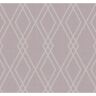 Seabrook Designs 60.75 sq. ft. Lilac Haze and Metallic Chrome Dorsey Diamond Geometric Unpasted Paper Wallpaper Roll