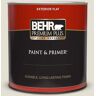 BEHR PREMIUM PLUS 1 Qt. #BWC-17 Shark Tooth Flat Exterior Paint & Primer