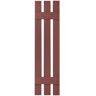 Ekena Millwork 12 in. x 40 in. Lifetime Vinyl TailorMade Three Board Spaced Board and Batten Shutters Pair Burgundy Red