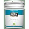 BEHR PREMIUM PLUS 5 gal. #S410-5 Track Green Satin Enamel Low Odor Interior Paint & Primer