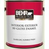 BEHR PREMIUM PLUS 1 gal. #M350-2 Aloe Nectar Hi-Gloss Enamel Interior/Exterior Paint