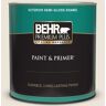 BEHR PREMIUM PLUS 1 qt. #N300-1 Sail Cloth Semi-Gloss Enamel Exterior Paint & Primer