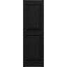 Edge 12 in. x 63 in. Raised Panel Vinyl Exterior Shutters Pair in Black