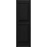 Edge 14.75 in. x 71 in. Raised Panel Vinyl Exterior Shutters Pair in Black