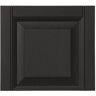 Ply Gem 15 in. x 13 in. Polypropylene Raised Panel Transom Design in Peppercorn Shutter Tops Pair