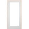 Builders Choice 36 in. x 80 in. Left-Handed Full Lite Clear Glass Solid Core White Primed Wood Single Prehung Interior Door