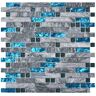 Art3d Blue 12 in. x 12 in. Glass Mosaic Tile for Kitchen Backsplash or Bathroom Backsplash (5 sq. ft./Box)