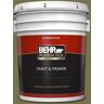 BEHR PREMIUM PLUS 5 gal. #S350-6 Truly Olive Flat Exterior Paint & Primer