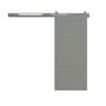 VeryCustom 42 in. x 84 in. The Trailblazer Dove Wood Sliding Barn Door with Hardware Kit in Stainless Steel