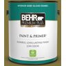 BEHR PREMIUM PLUS 1 gal. #390D-7 Marsh Grass Semi-Gloss Enamel Low Odor Interior Paint & Primer