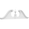 Ekena Millwork 2-3/4 in. x 72 in. x 18 in. Rams Head Architectural Grade PVC Pediment Moulding