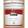 BEHR PREMIUM PLUS 5 gal. #PPU4-03 Butter Rum Flat Low Odor Interior Paint & Primer