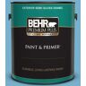 BEHR PREMIUM PLUS 1 gal. #550D-5 Ocean Cruise Semi-Gloss Enamel Exterior Paint & Primer