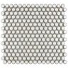 Merola Tile Hudson Penny Round Snowcap White 12 in. x 12-5/8 in. Porcelain Mosaic Tile (10.7 sq. ft./Case)