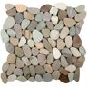 EMSER TILE Venetian Pebbles Pastel Honed 11.81 in. x 11.81 in. x 11 mm Pebbles Mesh-Mounted Mosaic Tile (1 sq. ft.)