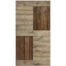 COAST SEQUOIA INC Coast Sequoia S Series Embossing 42 in. x 84 in. Dark Walnut/Aged Barrel DIY Knotty Wood Sliding Door Slab