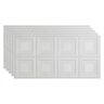 Fasade Portrait 2 ft. x 4 ft. Glue Up Vinyl Ceiling Tile in Gloss White (40 sq. ft.)