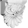 Ekena Millwork 6-3/8 in. x 5-5/8 in. x 9 in. Polyurethane Quentin Shell Corbel