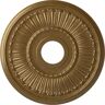 Ekena Millwork 16 in. x 3-5/8 in. ID x 3/4 in. Melonie Urethane Ceiling Medallion (Fits Canopies upto 6-3/8 in.), Pale Gold