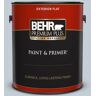 BEHR PREMIUM PLUS 1 gal. #MQ3-58 Alice White Flat Exterior Paint & Primer