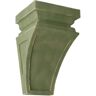 Ekena Millwork 5 in. x 10 in. x 5-3/4 in. Restoration Green Medium Nevio Wood Vintage Decor Corbel