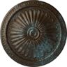 Ekena Millwork 15" x 1-3/4" Alexa Urethane Ceiling Medallion (Fits Canopies upto 3"), Hand-Painted Bronze Blue Patina