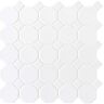 Daltile Octagon and Dot Matte White with White Dot 12 in. x 12 in. Glazed Ceramic Mosaic Tile (10 sq. ft./case)