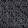 FROM PLAIN TO BEAUTIFUL IN HOURS Crowning Glory Satin Black 2 ft. x 2 ft. Decorative Tin Style Lay-in Ceiling Tile (48 sq. ft./case)