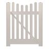 Weatherables Hampshire 5 ft. W x 4 ft. H Tan Vinyl Picket Fence Gate Kit Includes Gate Hardware