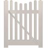 Weatherables Hampshire 5 ft. W x 5 ft. H Tan Vinyl Picket Fence Gate Kit Includes Gate Hardware