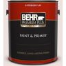 BEHR PREMIUM PLUS 1 gal. #140E-1 Patient White Flat Exterior Paint & Primer