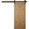 VeryCustom 30 in. x 84 in. The Hollywood Unfinished Wood Sliding Barn Door with Hardware Kit in Black