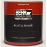 BEHR PREMIUM PLUS 1 qt. #N180-1 Barely Brown Flat Exterior Paint & Primer