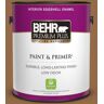 BEHR PREMIUM PLUS 1 gal. #QE-31 Barcelona Brown Eggshell Enamel Low Odor Interior Paint & Primer