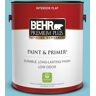 BEHR PREMIUM PLUS 1 gal. #530D-4 Maiden Voyage Flat Low Odor Interior Paint & Primer