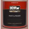 BEHR PREMIUM PLUS 1 qt. #S170-5 Smoke Bush Rose Flat Exterior Paint & Primer