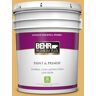 BEHR PREMIUM PLUS 5 gal. #M290-5 English Custard Eggshell Enamel Low Odor Interior Paint & Primer