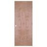 Masonite 28 in. x 80 in. Flush Hardwood Left-Handed Hollow-Core Smooth Birch Veneer Composite Single Prehung Interior Door