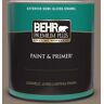 BEHR PREMIUM PLUS 1 qt. #T18-07 Road Less Travelled Semi-Gloss Enamel Exterior Paint & Primer