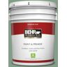 BEHR PREMIUM PLUS 5 gal. #S410-5 Track Green Flat Low Odor Interior Paint & Primer