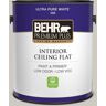 BEHR PREMIUM PLUS 1 gal. #790C-3 Dolphin Fin Ceiling Flat Interior Paint