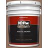 BEHR PREMIUM PLUS 5 gal. #BXC-84 Corral Brown Flat Exterior Paint & Primer