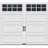 Clopay Gallery Steel Long Panel 8 ft x 7 ft Insulated 6.5 R-Value  White Garage Door with SQ24 Windows