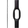 HOUSE OF FORGINGS Satin Black 3.1.2 Round Hammered Three Ring Solid Iron Baluster for Staircase Remodel